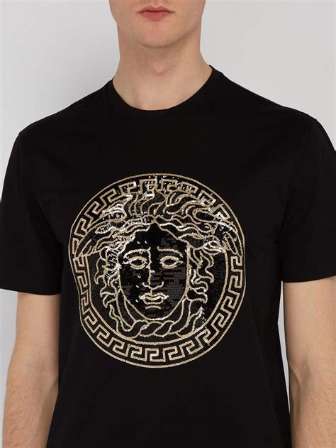 versace t shirt medusa head mens|versace medusa logo shirt.